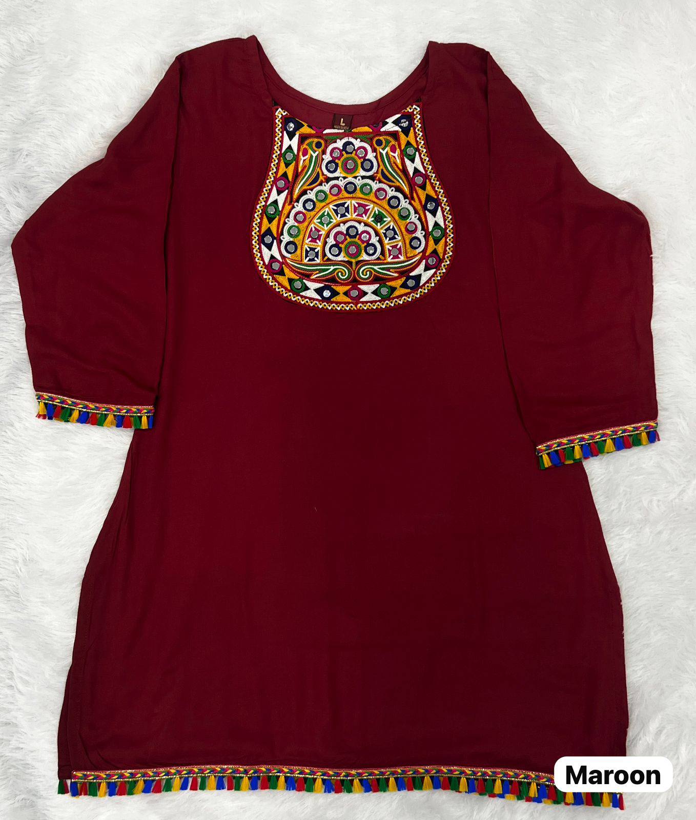 Rayon Mirrow Work Festive Top Collection