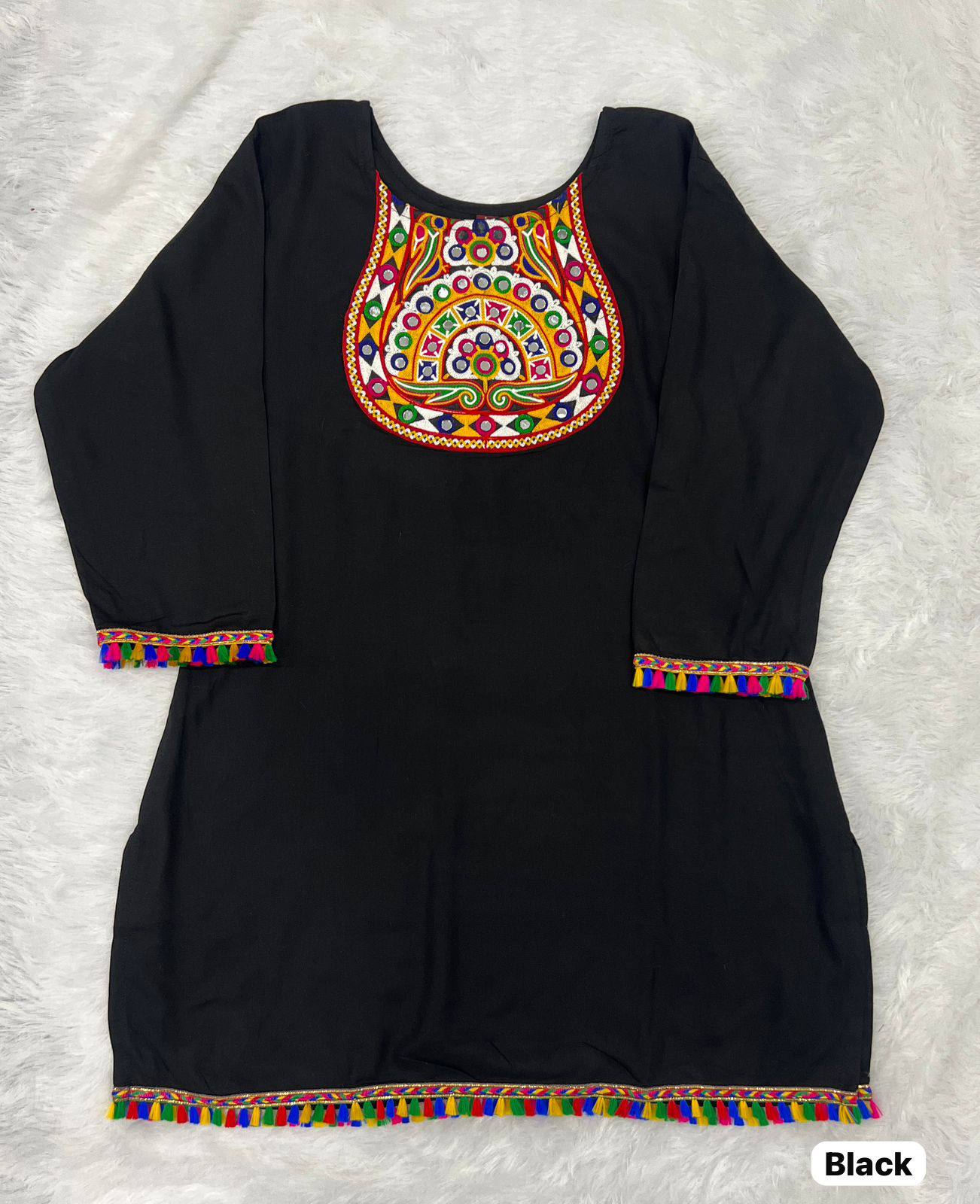 Rayon Mirrow Work Festive Top Collection