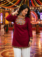 Rayon Mirrow Work Festive Top Collection