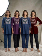 New  Designer Rayon Embriodery Top Collection