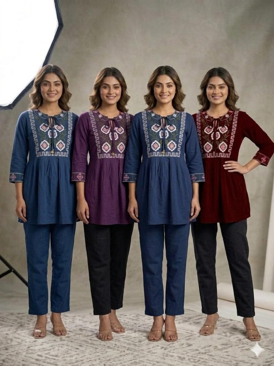 New  Designer Rayon Embriodery Top Collection
