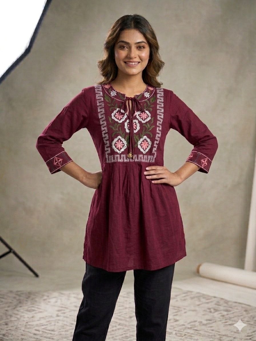 New  Designer Rayon Embriodery Top Collection