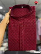 Classic Chikankari Embriodery Men's Kurta Pyjama Set