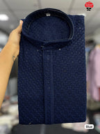 Classic Chikankari Embriodery Men's Kurta Pyjama Set