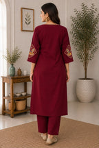 New Cotton Embriodery Kurta Pant Set