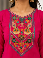 New Cotton Embriodery Kurta Pant Set