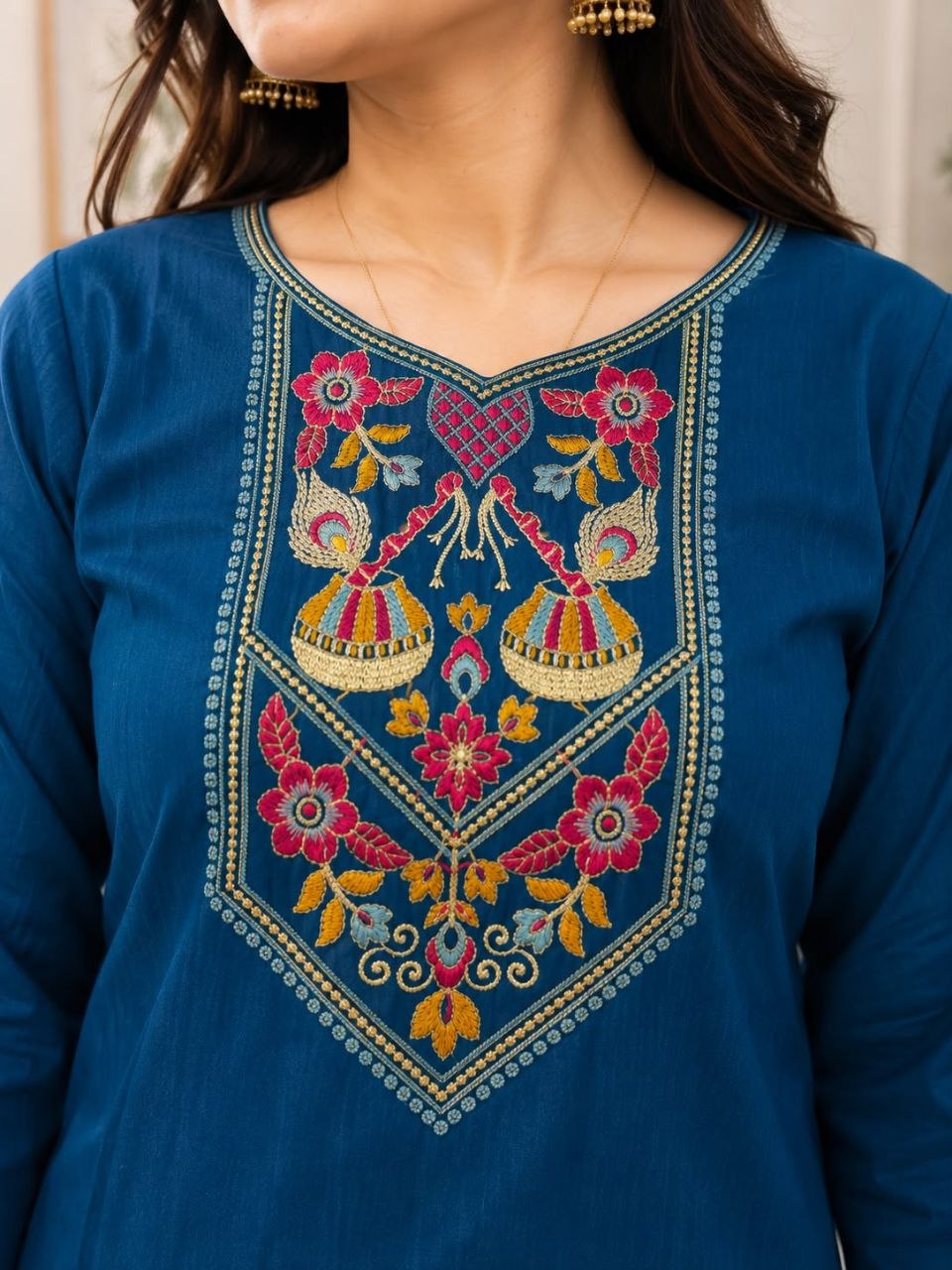 New Cotton Embriodery Kurta Pant Set