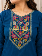 New Cotton Embriodery Kurta Pant Set