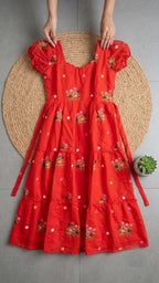 New Chanderi Cotton Maxi Dress