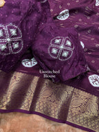 New Jacquard Silk Print Saree with Embriodered Blouse