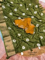 New Jacquard Silk Print Saree with Embriodered Blouse