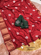 New Jacquard Silk Print Saree with Embriodered Blouse
