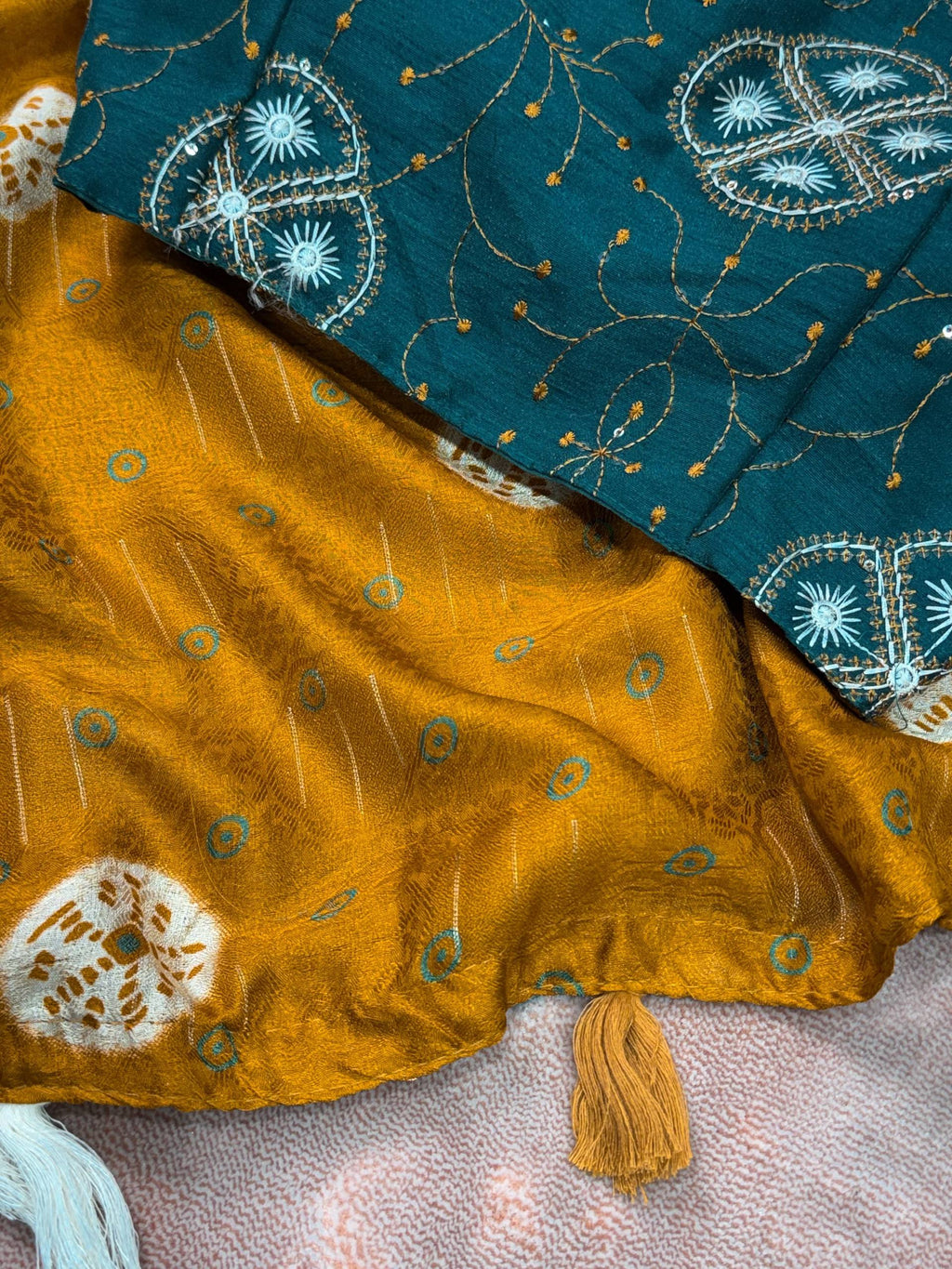 New Jacquard Silk Print Saree with Embriodered Blouse