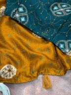 New Jacquard Silk Print Saree with Embriodered Blouse
