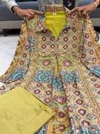 Green Ajrakh Print Crepe Designer Co-ord Set