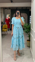 New Chanderi Cotton Maxi Dress