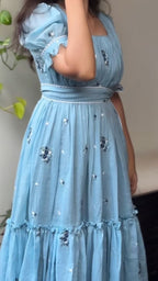 New Chanderi Cotton Maxi Dress
