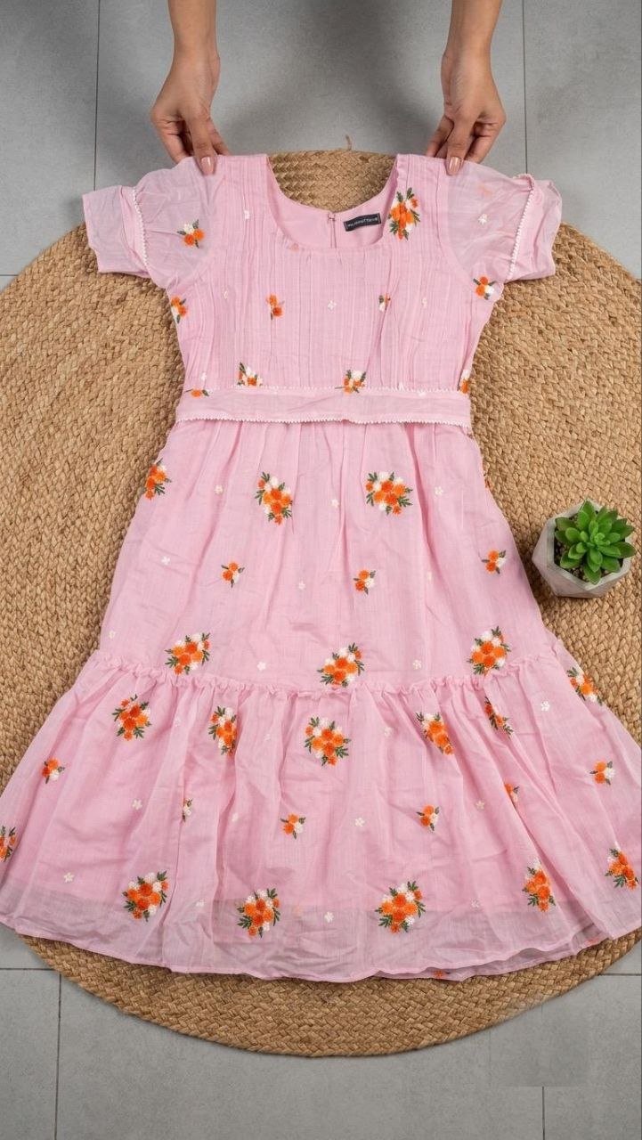 New Chanderi Cotton Maxi Dress