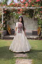 Cotton Kutchi Patch work Blouse Lehenga Navratri Set