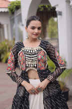 Excluisve Leheriya  Kurti Lehenga Navrati Set