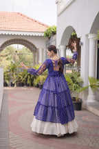 Excluisve Leheriya  Kurti Lehenga Navrati Set