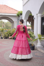 Excluisve Leheriya  Kurti Lehenga Navrati Set