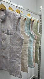 Mens's Royal Kurta Pant Set with Koti