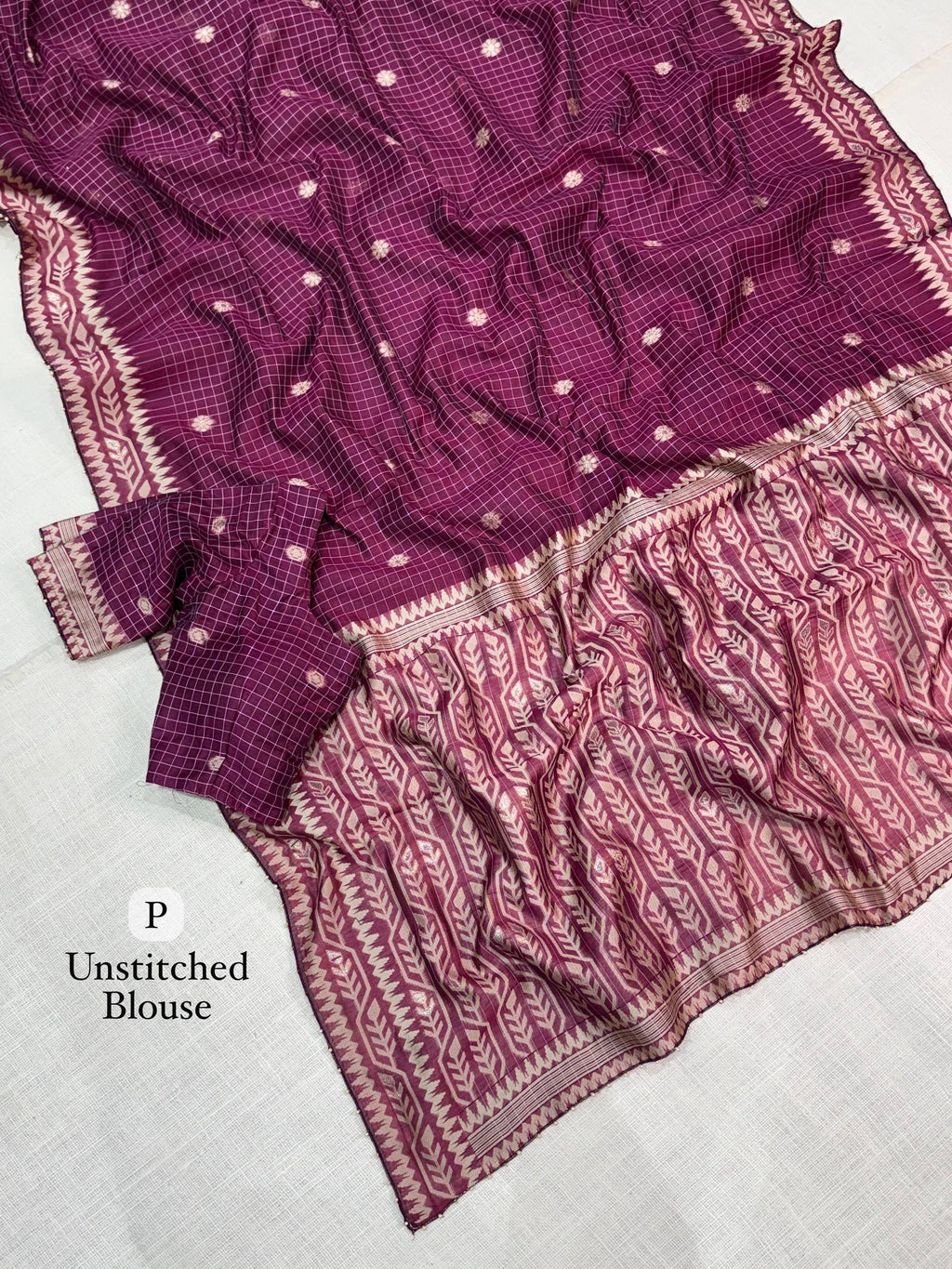 Premium Linen Cotton Jacquard Saree