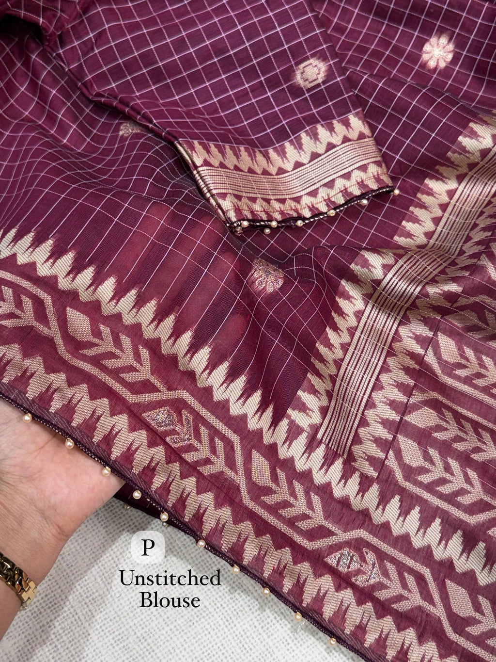 Premium Linen Cotton Jacquard Saree