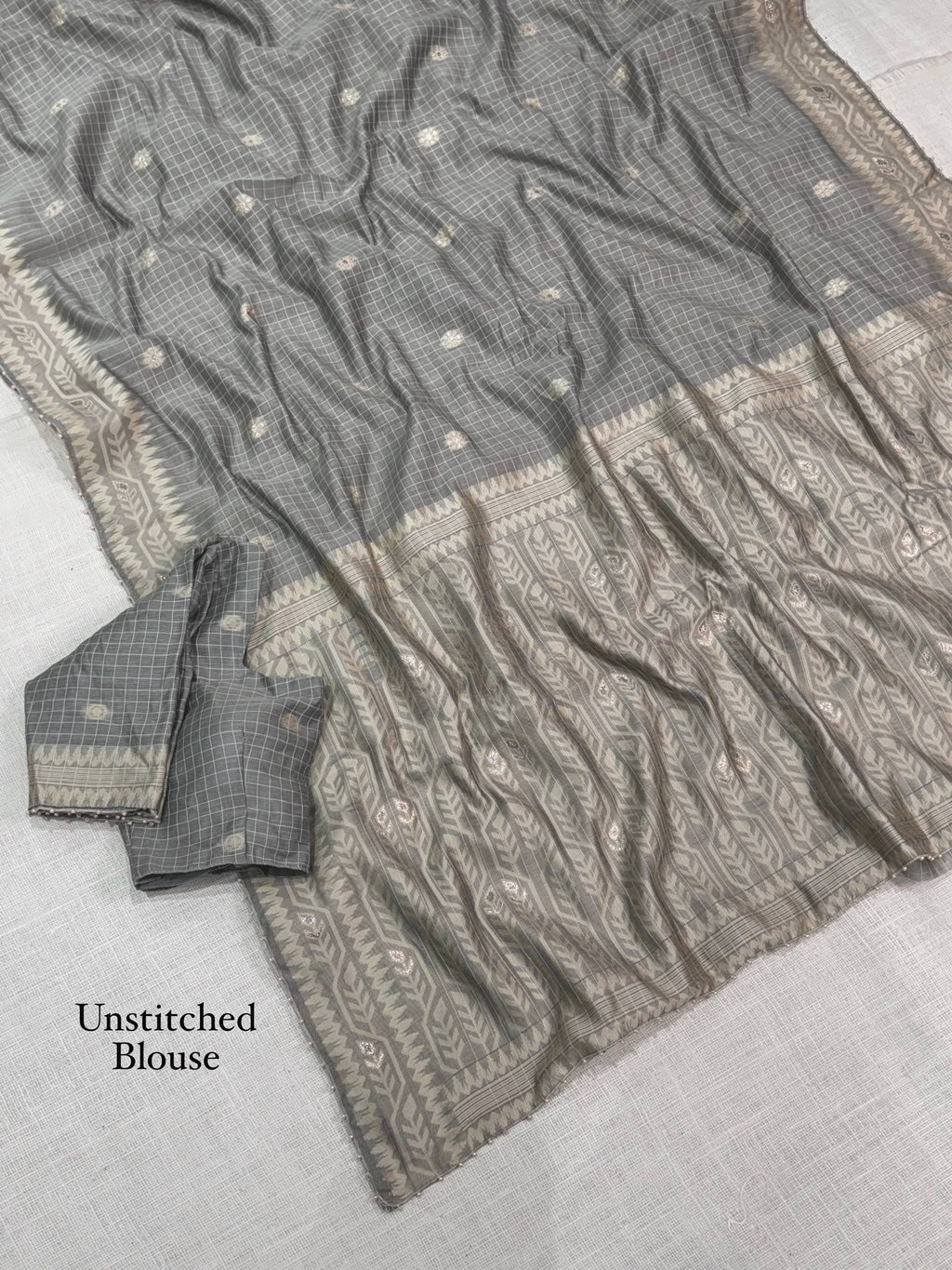 Premium Linen Cotton Jacquard Saree