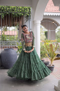 Classic Bandhani Geogrette Lehenga Set With Kutchi Work