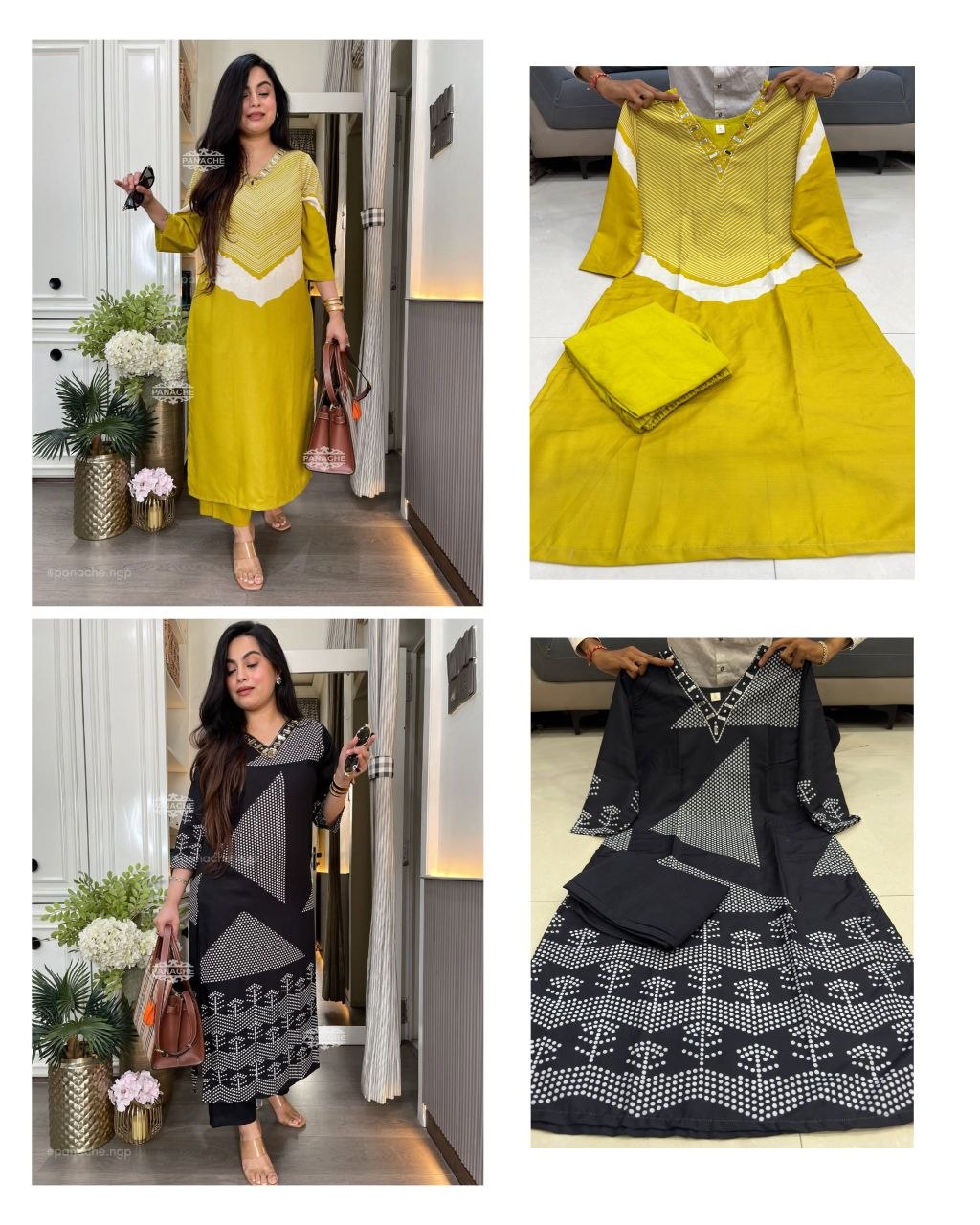 Stylish Pure Cotton Slub Handwork Co-ord Set