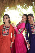 New Rayon Kutchi Gamthi Work Navratri Gown