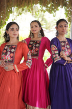 New Rayon Kutchi Gamthi Work Navratri Gown