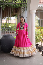 New Rayon Kutchi Gamthi Work Navratri Gown
