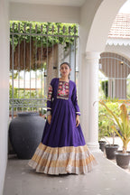 New Rayon Kutchi Gamthi Work Navratri Gown