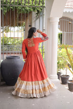 New Rayon Kutchi Gamthi Work Navratri Gown