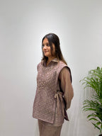 Trendy Salsa Silk Handwork Co-ord Set