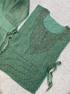Trendy Salsa Silk Handwork Co-ord Set