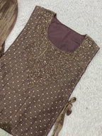 Trendy Salsa Silk Handwork Co-ord Set