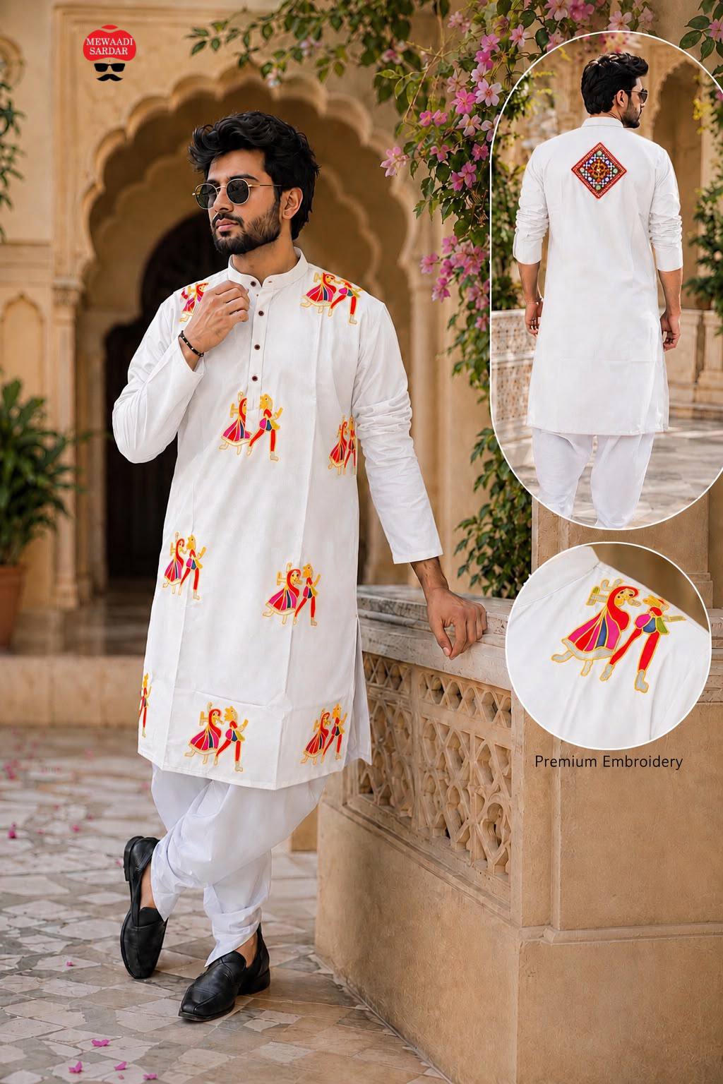 Festive Flex Cotton Kurta and Dhoti Set for Navratri