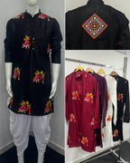 Festive Flex Cotton Kurta and Dhoti Set for Navratri