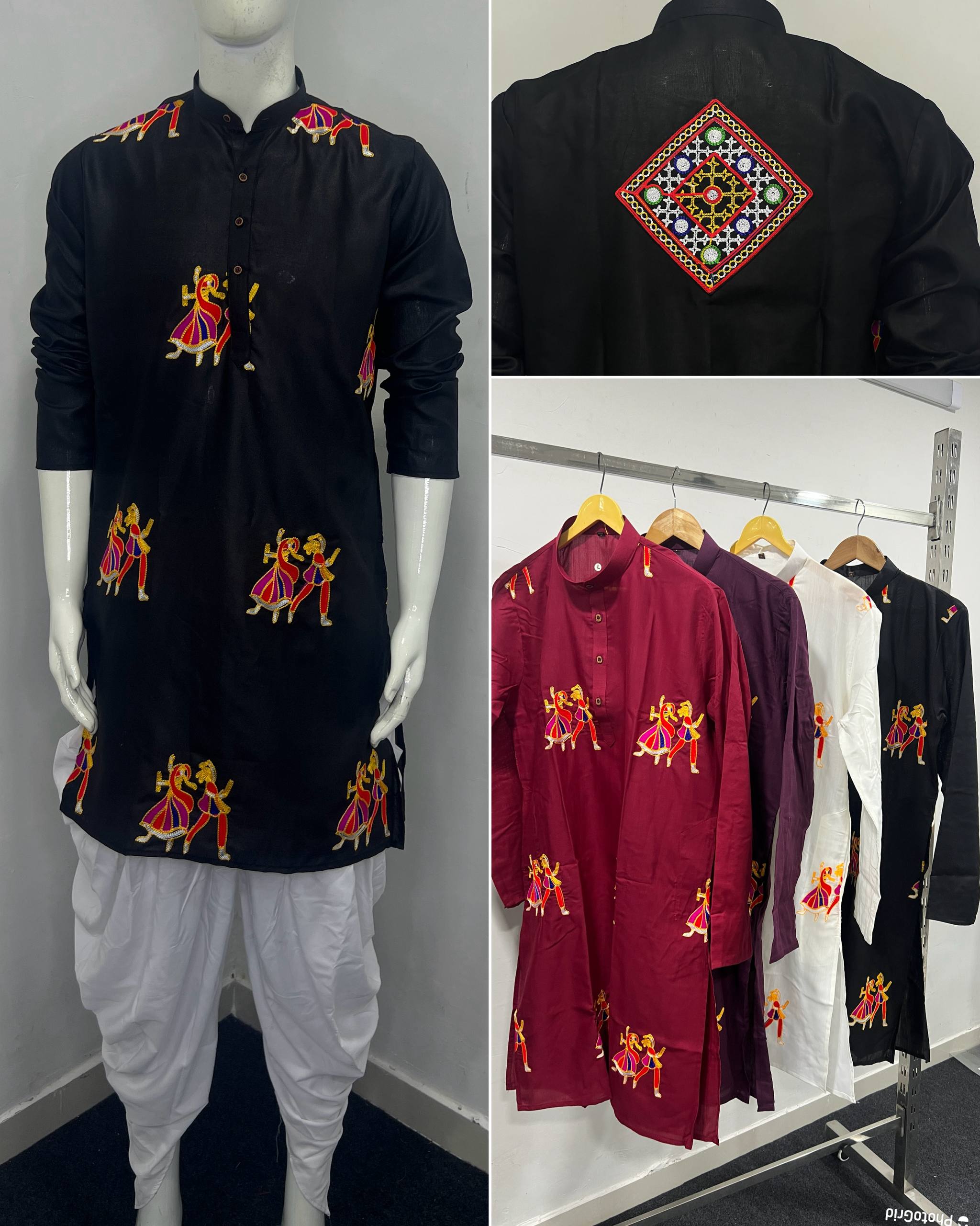 Festive Flex Cotton Kurta and Dhoti Set for Navratri