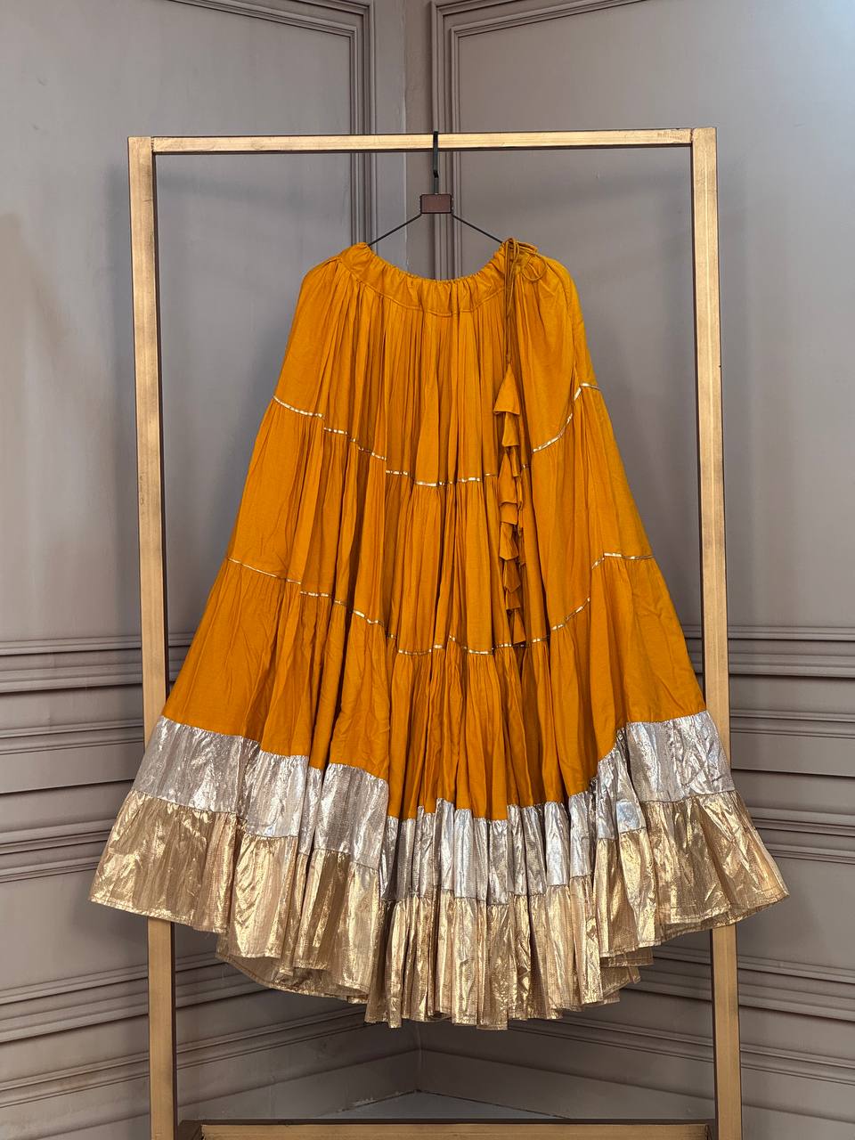 Navratri Special Rayon Layered Lahenga Collection