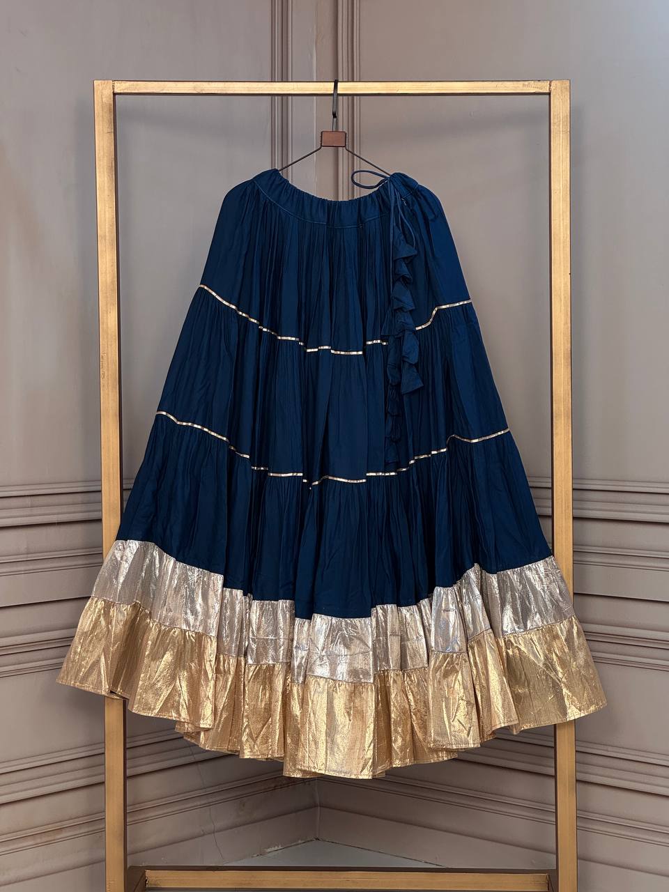 Navratri Special Rayon Layered Lahenga Collection