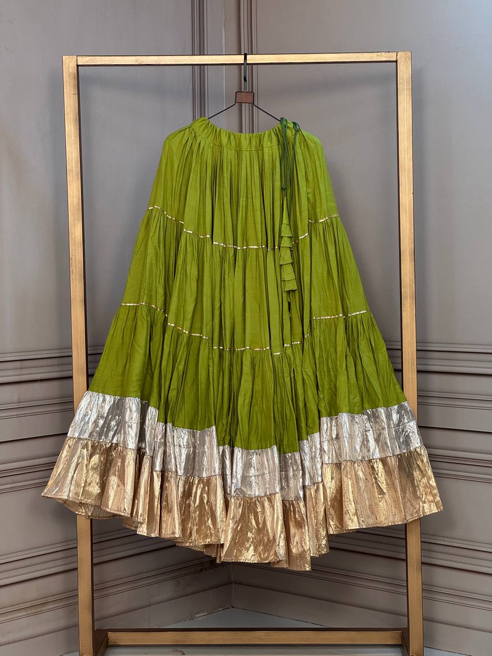 Navratri Special Rayon Layered Lahenga Collection
