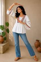 Festive Rayon Gamthi Work Top Collection