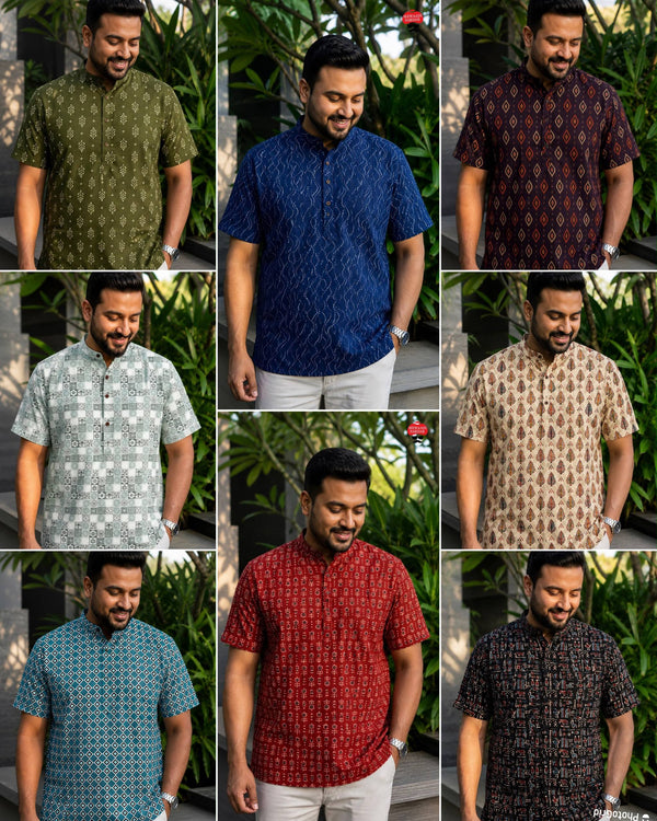 Casual Cotton Printed Half Sleeve Shirt