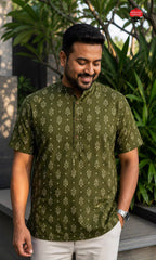 Casual Cotton Printed Half Sleeve Shirt