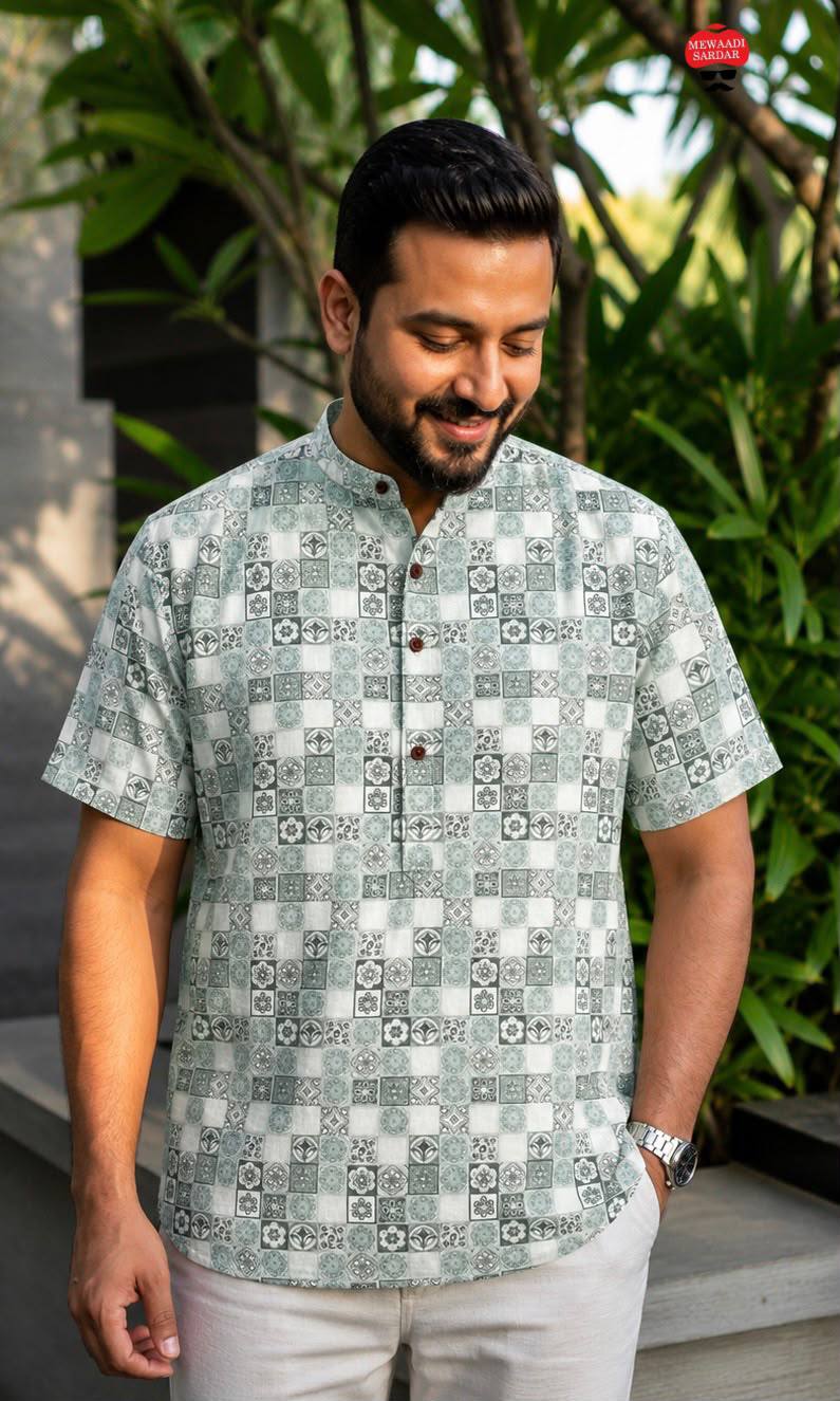 Casual Cotton Printed Half Sleeve Shirt